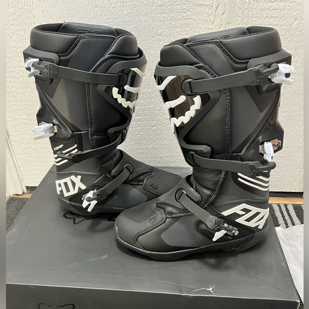 FOX RACING COMP BOOTS SIZE 12 BLACK MOTO X